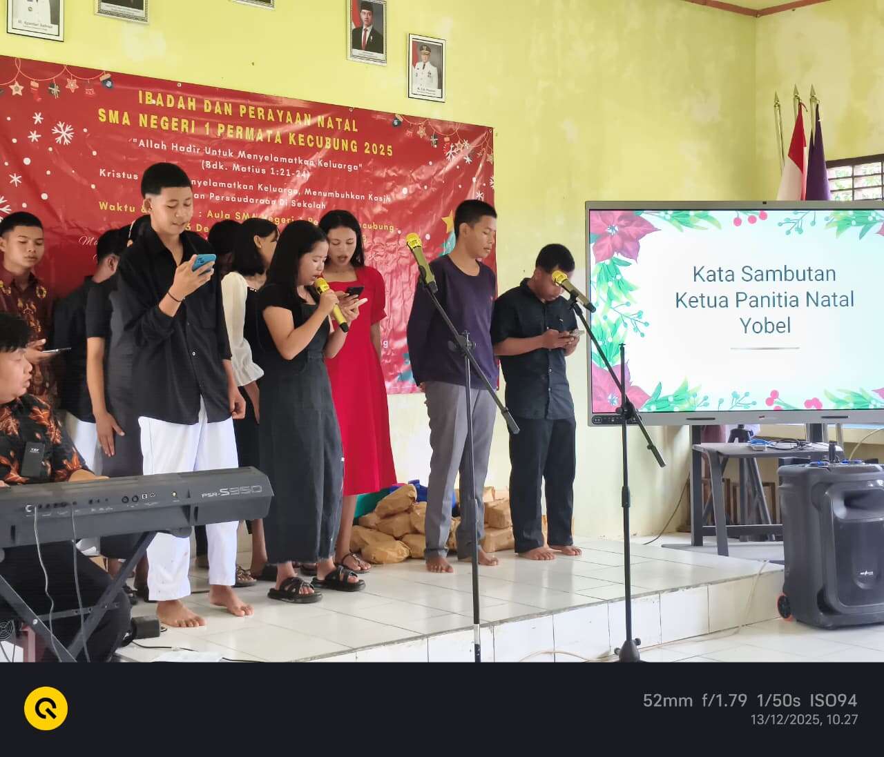 Ibadah dan Perayaaan Natal SMAN 1 Permata Kecubung tahun 2025